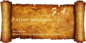 Faller Aniziusz névjegykártya